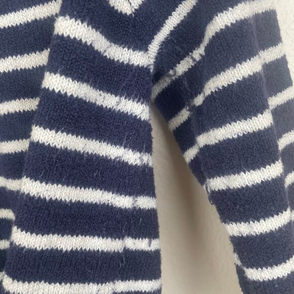 Vintage US Polo Womens Sweater Sz M Navy Preppy Striped Nautical Grunge Money - Picture 4 of 7